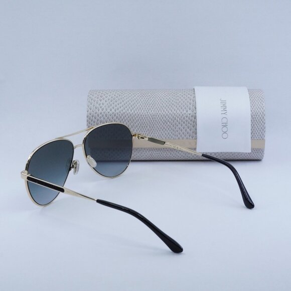 Jimmy Choo JIMENA/S 02M2 9O Aviator Sunglasses - Gold/Black/Grey main image 4